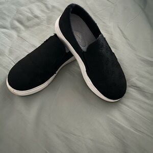 Kids Black Slip-On Sneakers